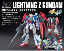 Original Gundam HG 1/144 Model Lightning Zeta GUNDAM NORN Freedom Unchained Mobile Suit Kids Toys With Holder