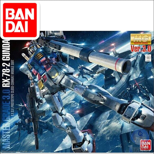 Japaness Original Gundam MG 1/100 Model RX-78-2 Ver.3.0 Gundam Mobile Suit Kids Toys One Year Wars
