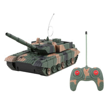 1:20 RC Tank Toy Military Vehicle 4CH Remote Control Armored Tank Battle Tanks Turret Rotation Light & Music RC Model Kids Toy