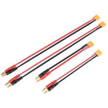 1pcs XT60 Male to 4mm Plug Connectors Line 12AWG/14AWG Charging Cable 15cm/30cm Lithium Battery Balance Charging Adapter Line