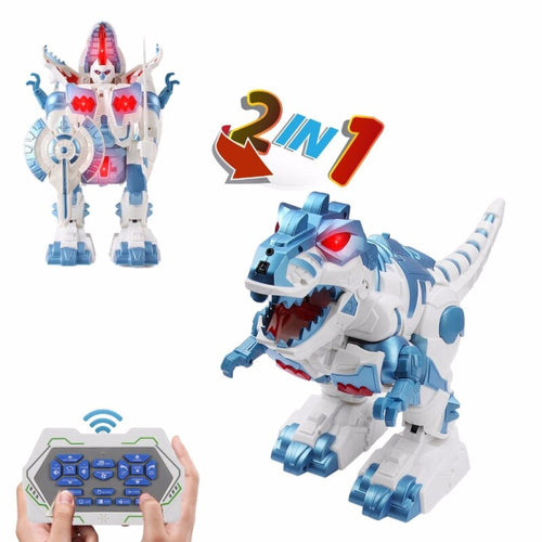 Radio-controlled toys One-button Deformation Robot Dinosaur intelligent induction Robots Dinosaurio Children's Educational toys