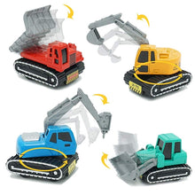 4Pack Construction Vehicles Toys Metal Engineering Tractor Mini Pull Back Cars Play Set Party Supplies for Kids Toddler Boys