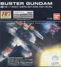Original Gundam HG 1/144 Model GAT-X103 BUSTER GUNDAM Mobile Suit SEED DESTINY Kids Toys