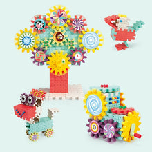 Kids Plastic 3D Gears Building Blocks Kits DIY Bricks Assembly Educational Toys for Development Creative Toy For Boys Girls