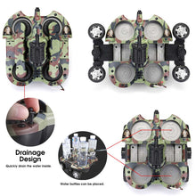 High-intensity LED Blinking 2.4 GHZ Remote Control Amphibious Tank Toys 4 WD Off-road Crawler Shockproof RC Car Gift for Kids