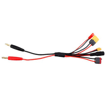 20cm 20AWG 4.0mm Banana Plug to XT60 XT30 DC5.5 T Plug Charger Adapter Cable for IMAX B6 ISDT Charger RC FPV Racing Drone