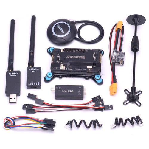 APM2.8 APM 2.8 Flight Controller Board w/ shock absorber M8N GPS with Compass Power module Mini OSD Module 433 / 915 Telemetry