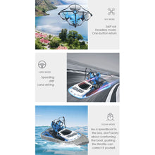 GW123 Mini 3-In-1 Triphibian Vehicle Drone Boat Car Air Water Land 3 Mode RC Quadcopter Pocket Dron Aircraft Foldable Toys Kid