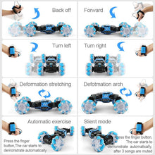 4WD RC Stunt Car Watch Control Gesture Induction Deformable Electric RC Drift Car Transformer Car Toys for Kids with LED Light