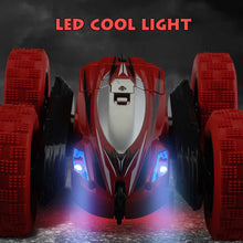 RC Flip Stunt Car 2.4G Remote Control Car Double-side Rolling 360 Degrees Rotating with Light 1:24 Modeling Toys for Kids