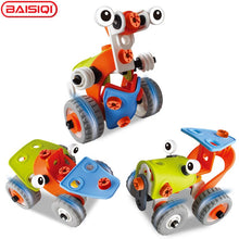BAISIQI 3 in 1 Intelligent Assembly tool set car robot model Creative science DIY toy Screw block kit BAISIQI