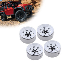 4PCS RC Crawler 1:10 White Metal Wheel Rim 1.9 Inch BEADLOCK for 1/10 Axial SCX10 D90 D110 Traxxas TRX-4