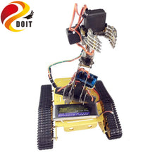 WIFI Control 7DOF Metal Vehicle Robot 7-Axis Robotic Arm with Gripper+T300 Smart Tank Chassis Kit Motors Servos Educational DIY