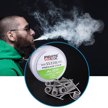 PIRATE COIL 10pcs SS316L Wire Heating Wire For Rda Rba Rebuildable Diy Atomizer Coil Alien 0.25 ohm (0.3*0.8FLAT+32GA)