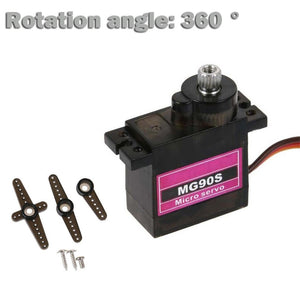 1PC MG90S Micro Metal Gear 9g Servo for RC Plane Helicopter Boat Car 360° Accessories Kids toys Brinquedos juguetes игрушки
