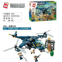 Forest Police Headquarters Mobile Fort Helicopter Model Assembling Bricks Building Blocks Kit DIY Toys Compatible Legoinglys