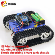 SZDOIT ESPduino Wifi Control T101 Metal Crawler RC Robot Tank Chassis Kit 33GB-520 DC Motor DIY For Arduino Education Toy