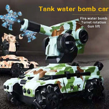 2020 NEW RC tank 2.4G 4WD can fire water bombs RC tank drift horizontal movement 360 ° rotating rc boy toys for kids children