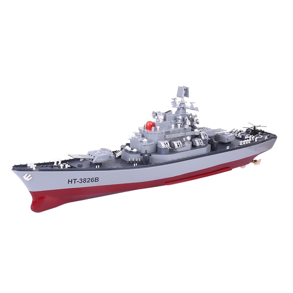 RC Boat 6KM/H High Speed 58cm 1:250 Military Battleship RC War Ship Toy Remote Control Boat As Gift For Children Toy Kid-US Plug