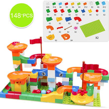 Building Blocks Kit DIY Plastic Marble Race Run Maze Track Funnel Slide Assemble Blocks Toy Education Toys for kids Gift