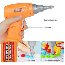 Creative Kids Electric Drill Nut Assembled Match Tool DIY Model Kit Building Educational Blocks Sets Toys For Boys Children Gift