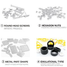 642Pcs Assembling Excavator Toy Set Kit Assembled Building Block Kit Toys 3D Self-Assembly Metal Model Kit Gift for Children and