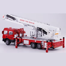 1:50 Alloy Engineering Vehicles,High Simulation Fire Truck,Fire Ladder,Climbing Car,Children's Educational Toys