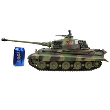 2.4G 1/16 German Army King Tiger Henschel Turret RC Battle Tank Shooting Smoking Sounding Effect World War II Model Gift Toys