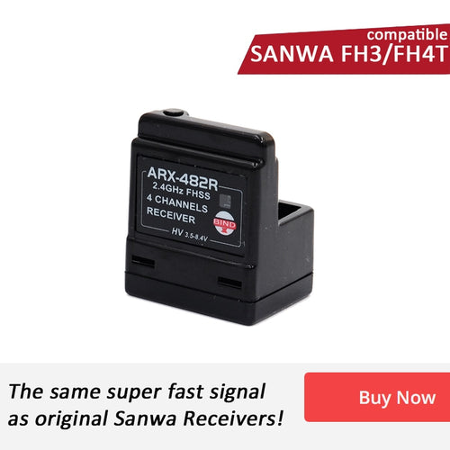 ARX-482R Compatible Sanwa FH3/ FH4T 4 Channel Surface Receiver special for RC Car and Boat