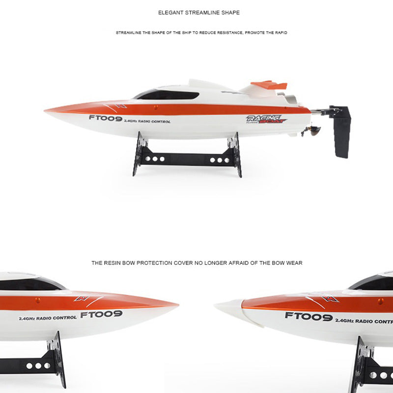 EU Plug FT009 2.4GHz 4 Channel Water Cooling High Speed Racing RC Boat Gift