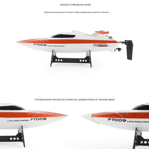 EU Plug FT009 2.4GHz 4 Channel Water Cooling High Speed Racing RC Boat Gift