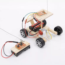 Diy Wireless Remote Control Racing Model Kit Wood Kids Physical Science Experiments Toy Set Assembled Car Educational Toy