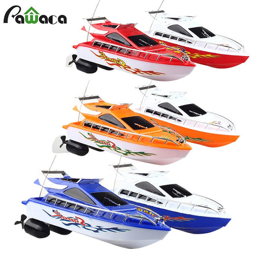 Rc Boat For Mini Kids Rc Remote Control Speed Boats Toy Racing Model 2.4GHZ Four-channel Small Remote Yacht Children's Gift