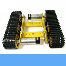 Gold Mini T100 Metal RC Tank Chassis Kit With High Torque DC Motor Speed Feedback Smart Crawler Robot Education DIY For Anduino