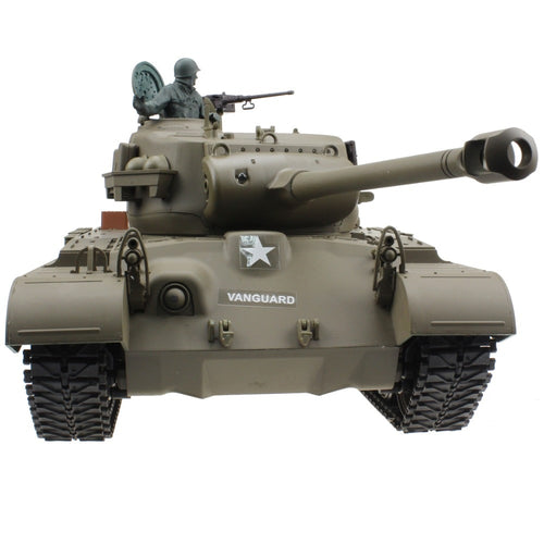 2.4G 1/16 US Snow Leopard Pershing M26 Radio Control Tank Shooting Smoking Sounding Effect World War II Tank RC Model Gift Toy