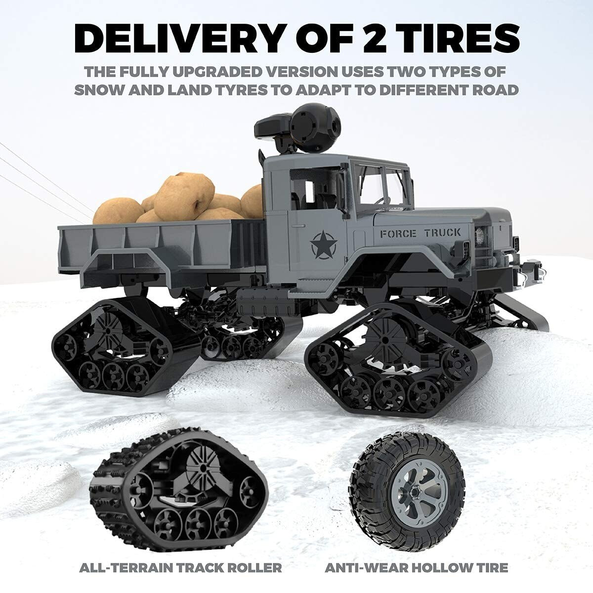 RC Military Truck 1:16 4WD Remote Control 480P WIFI FPV Camera RC Crawler Vehicle Off-Road Sport RC Truck