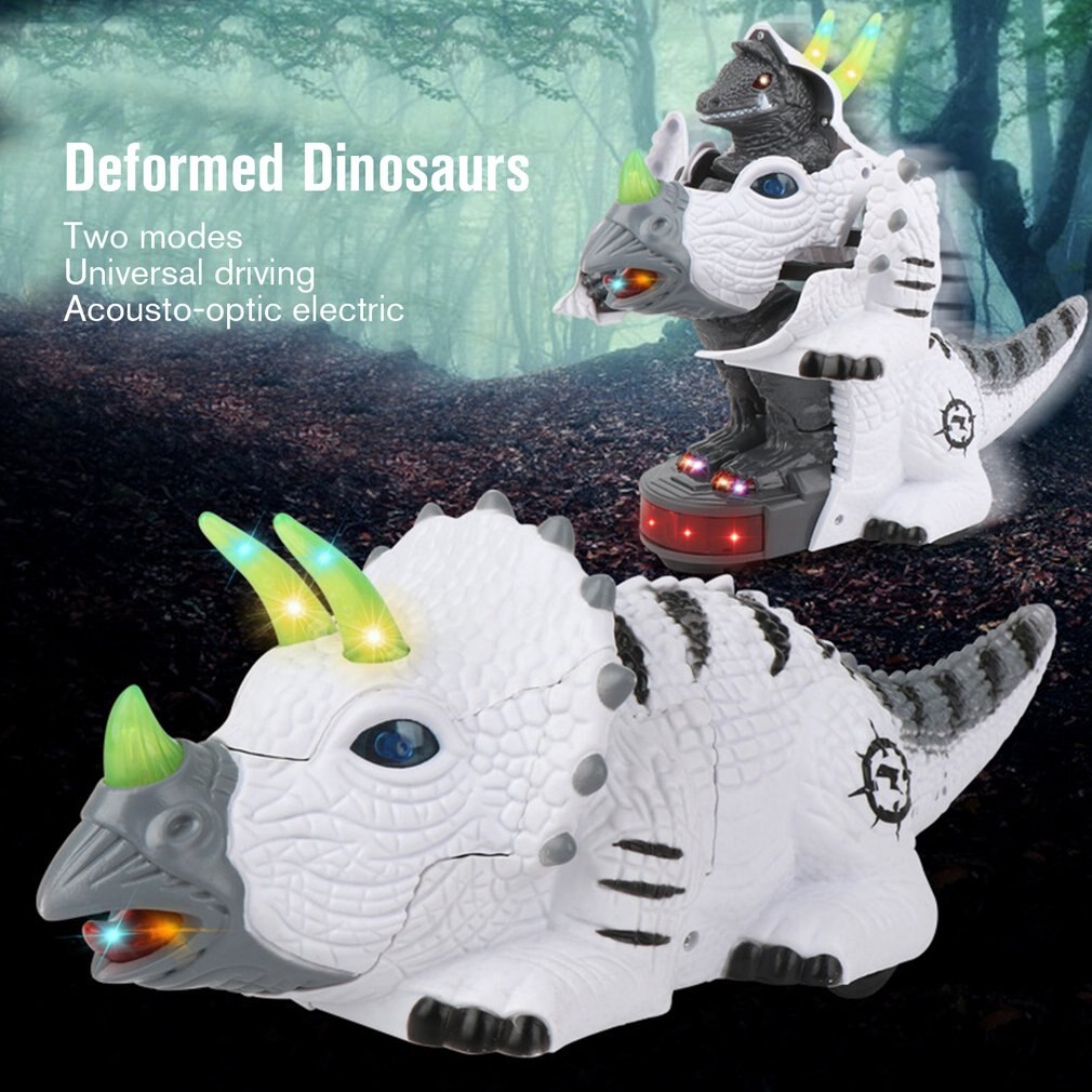 Dinosaur Deformation Car Toy Music Lighting Model Robot Electric kids toy Christmas Birthday Gift For Children