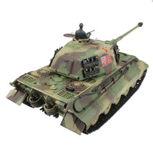 2.4G 1/16 German Army King Tiger Henschel Turret RC Battle Tank Shooting Smoking Sounding Effect World War II Model Gift Toys