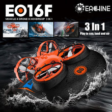 Eachine E016F 3-in-1 EPP Flying Air Boat Land Driving Mode Detachable One Key Return RC Quadcopter RTF