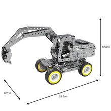 642Pcs Assembling Excavator Toy Set Kit Assembled Building Block Kit Toys 3D Self-Assembly Metal Model Kit Gift for Children and