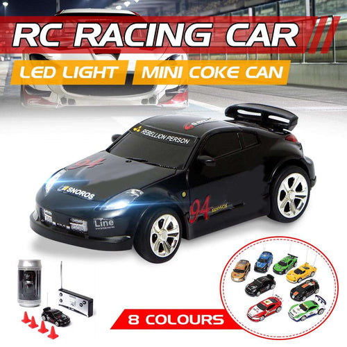 Mini Radio Remote Control Vehicle Coke Can Car Sport R/C Racer RC Micro Racing Toys Small Porket 4 Frequency Gifts for Children