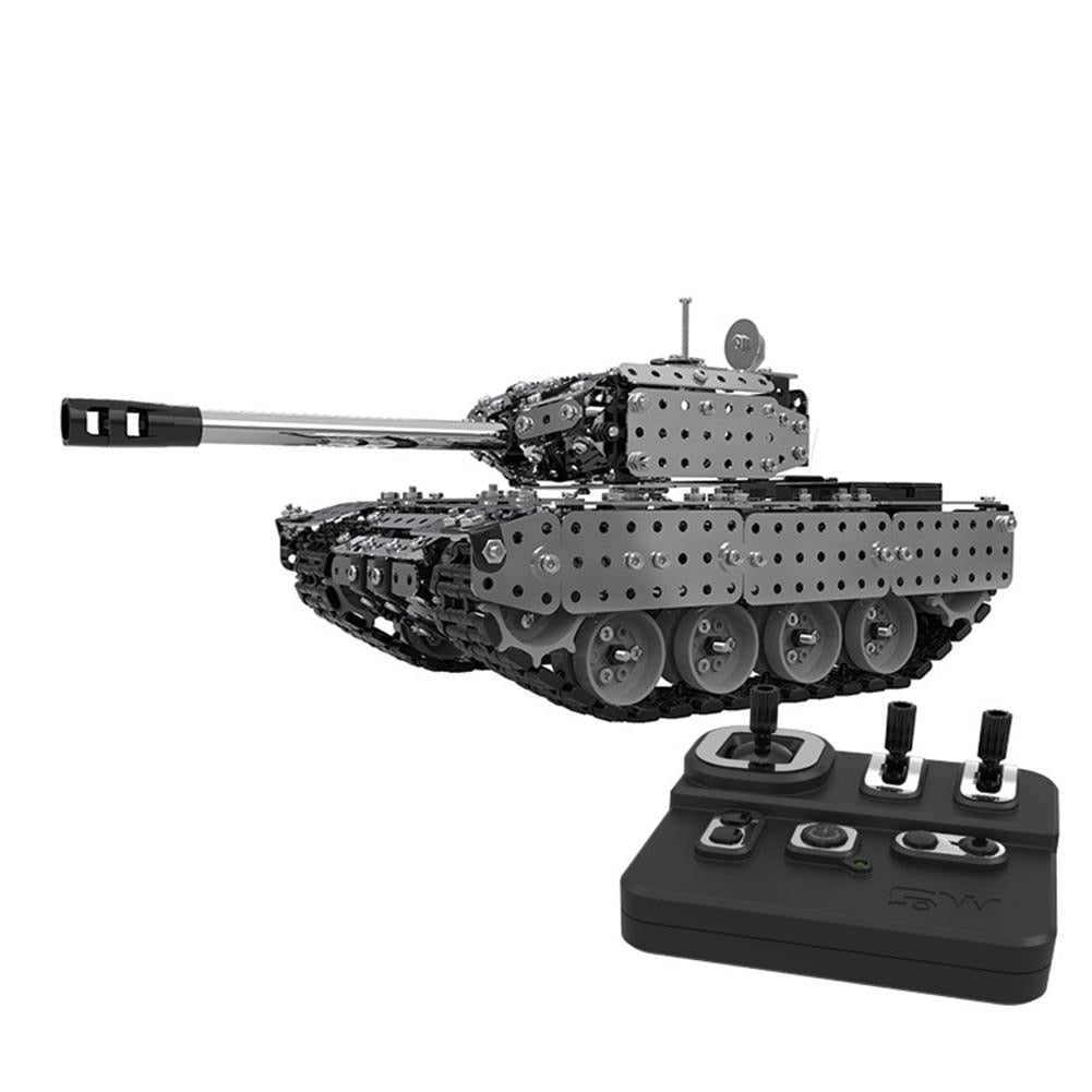LeadingStar Stainless Steel Assembly Remote Control Tank 952PCS Wireless Remote Control Military Model Toy