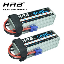 2pcs HRB 6S RC Lipo Battery 22.2V 5000mAh 50C 100C For Trex 700 800E tarot 650 Quadcopter Helicopter Multicopter Drone