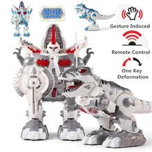 Remote Control Dinosaur Transformer Robot Walking Robot with Song Light RC Animal Toys Intelligent Dinosaur Robot Children Gifts