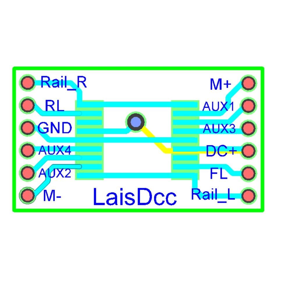 LaisDcc 860031 Next18 NEM662 Adapter Board 18Pin to Wires/LaisDcc Brand