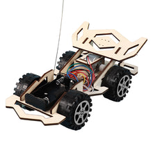 DIY RC Car Kids Toys Assembly Building Vehicle Toys Battery Powered Educational Toy Wooden Scientific Experiment Model Kits