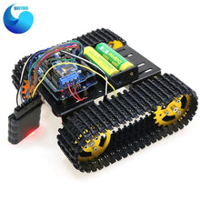 Joystick Control Smart Robot Tank Chassis for PS2 with Dual DC 12V Motor+Control Board+Motor Driver Board for DIY Project T101