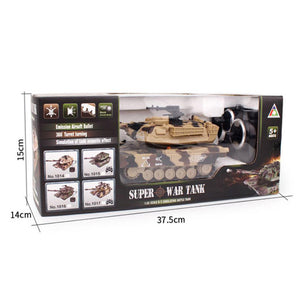 1:32 RC War Tank Tactical Vehicle Main Battle Military Remote Control Tank with Shoot Bullets Model Electronic Hobby Boy Toys