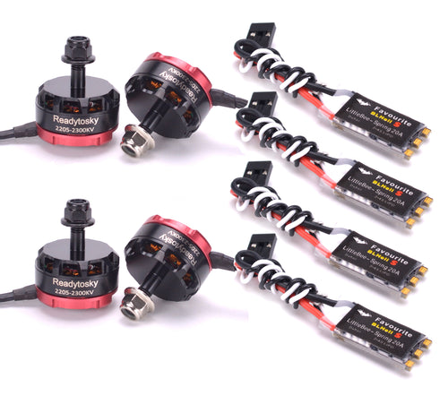 RS2205 2205 2204 2300KV CW / CCW Brushless Motor FVT LittleBee SPRING 20A BLHeli_S for FPV Martian QAV210 Chameleon