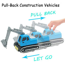 4Pack Construction Vehicles Toys Metal Engineering Tractor Mini Pull Back Cars Play Set Party Supplies for Kids Toddler Boys